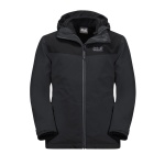 Jack Wolfskin Winterjacke Snowfrost 3in1 (wasser- und winddicht, warme Fleece-Innenjacke) phantomgrau Kinder